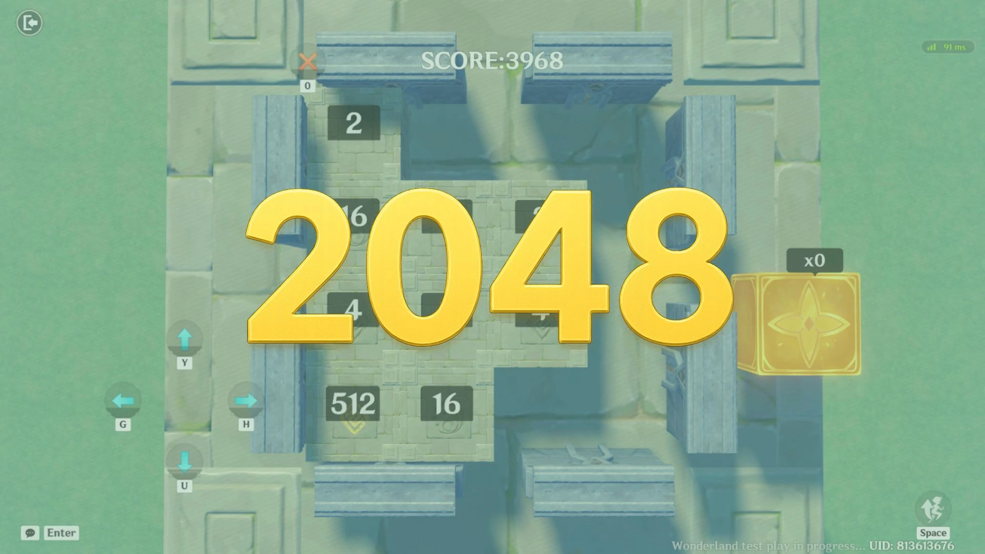 2048 Miliastra In-Game Grid and UI